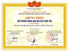 Tập đoàn VBĐQ Kim Tín đoạt Giải thưởng "Thương hiệu mạnh nhất - Ngành Mỹ nghệ Kim hoàn Đá quý Việt Nam"