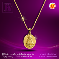 Mặt dây chuyền hình Bồ tát - Vàng 24K