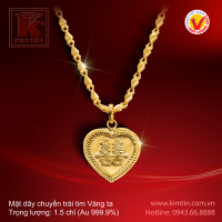 Mặt dây chuyền trái tim - Vàng 24K