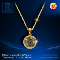 Mặt dây chuyền đính đá - Vàng 24K