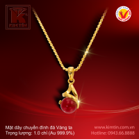 Mặt dây chuyền đính đá - Vàng 24K