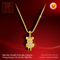 Mặt dây chuyền hình gấu - Vàng 24K