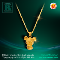 Mặt dây chuyền hình chuột - Vàng 24K