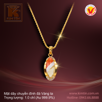 Mặt dây chuyền đính đá - Vàng 24K