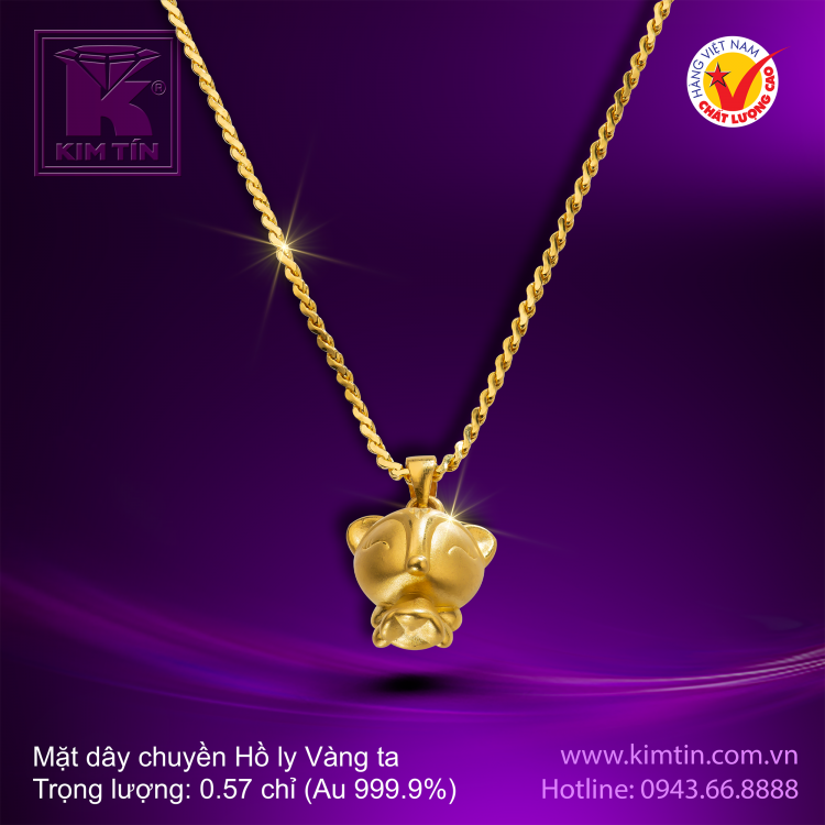 Mặt dây chuyền Hồ ly - Vàng 24K