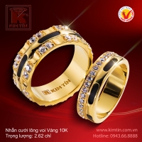 Nhẫn Cưới lông voi Vàng 10K