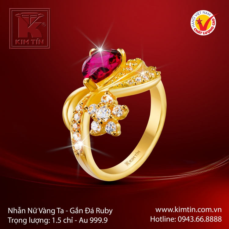Nhẫn Nữ Vàng 24K