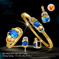 Bộ trang sức nạm đá Topaz