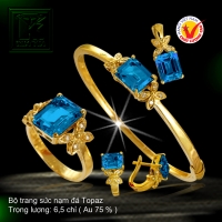 Bộ trang sức nạm đá Topaz