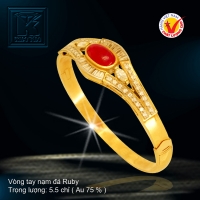 Vòng tay nạm đá Ruby