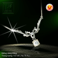 Kiềng cổ vàng trắng 18K