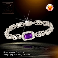 Lắc tay nạm đá Amethyst