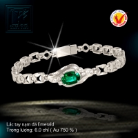 Lắc tay nạm đá Emerald