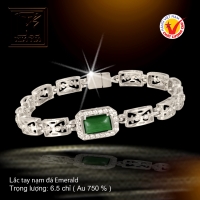 Lắc tay nạm đá Emerald