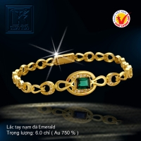 Lắc tay nạm đá Emerald