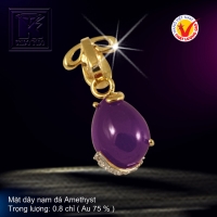 Mặt dây nạm đá Amethyst