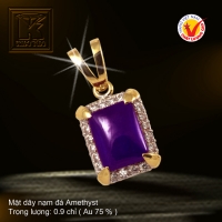 Mặt dây nạm đá Amethyst