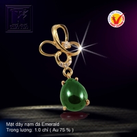 Mặt dây nạm đá Emerald