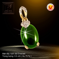 Mặt dây nạm đá Emerald