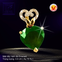 Mặt dây nạm đá Emerald