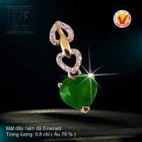 Mặt dây nạm đá Emerald