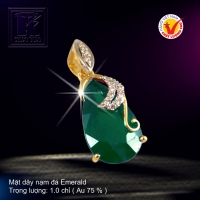 Mặt dây nạm đá Emerald