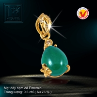 Mặt dây nạm đá Emerald