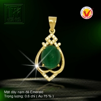 Mặt dây nạm đá Emerald