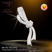 Mặt dây vàng trắng 18K