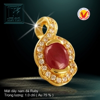 Mặt dây nạm đá Ruby