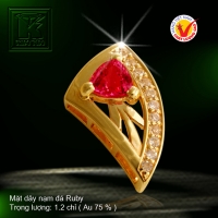 Mặt dây nạm đá Ruby