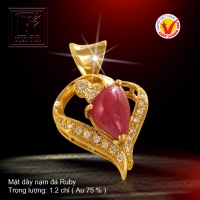 Mặt dây nạm đá Ruby