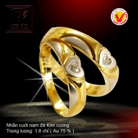 Nhẫn cưới vàng 18K