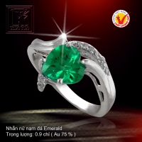 Nhẫn nữ nạm đá Emerald