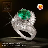 Nhẫn nữ nạm đá Emerald