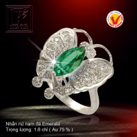 Nhẫn nữ nạm đá Emerald