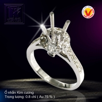 Nhẫn nữ vàng trắng 18K