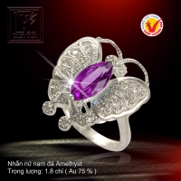 Nhẫn nữ nạm đá Amethyst