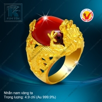 Nhẫn nam vàng 24K