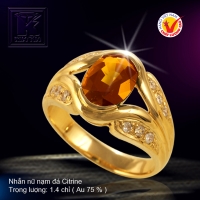 Nhẫn nữ nạm đá Citrine