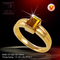 Nhẫn nữ nạm đá Citrine