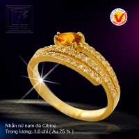 Nhẫn nữ nạm đá Citrine