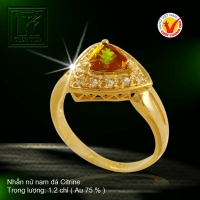 Nhẫn nữ nạm đá Citrine