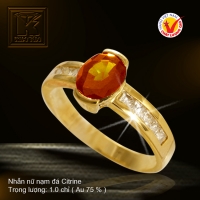 Nhẫn nữ nạm đá Citrine