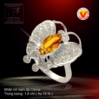 Nhẫn nữ nạm đá Citrine