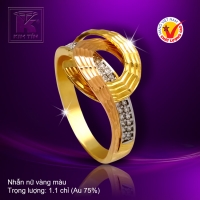 Nhẫn nữ vàng màu 18k