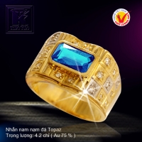 Nhẫn nam nạm đá Topaz