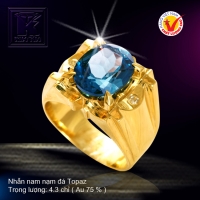 Nhẫn nam nạm đá Topaz