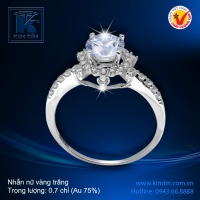 Nhẫn nữ vàng trắng 18K