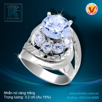 Nhẫn nữ vàng trắng 18K